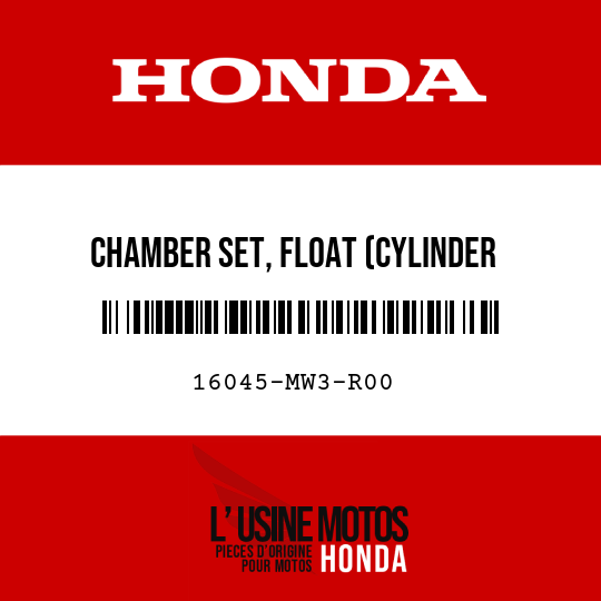 image de 16045-MW3-R00 CHAMBER SET, FLOAT (CYLINDER NO1&amp3)
