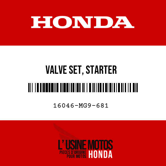 image de 16046-MG9-681 VALVE SET, STARTER
