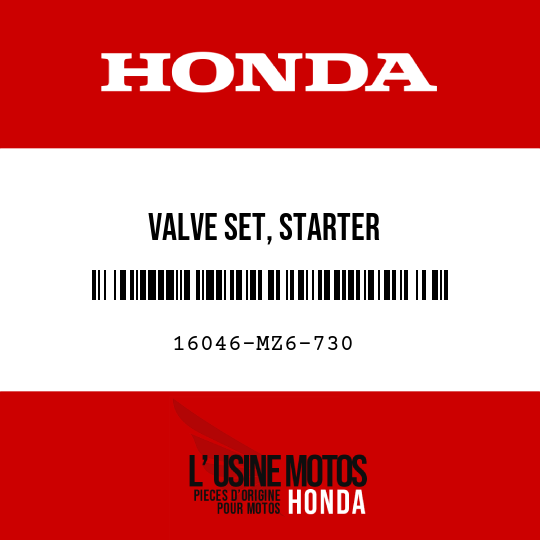 image de 16046-MZ6-730 VALVE SET, STARTER