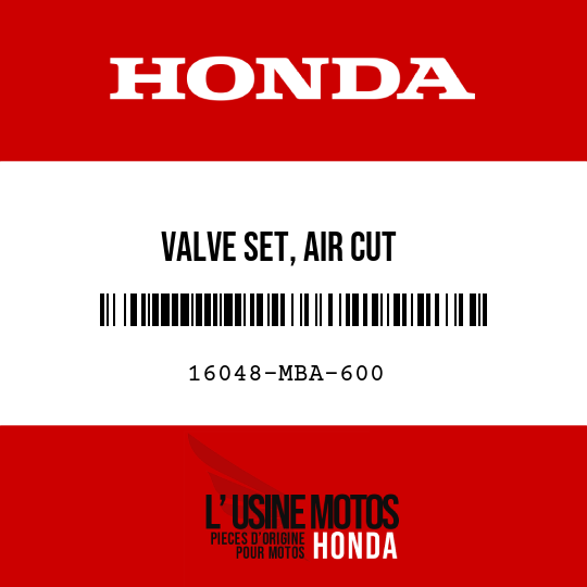 image de 16048-MBA-600 VALVE SET, AIR CUT