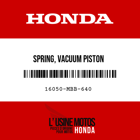 image de 16050-MBB-640 SPRING, VACUUM PISTON