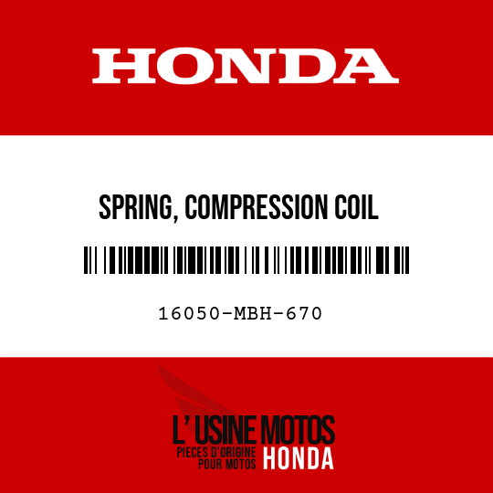 image de 16050-MBH-670 SPRING, COMPRESSION COIL