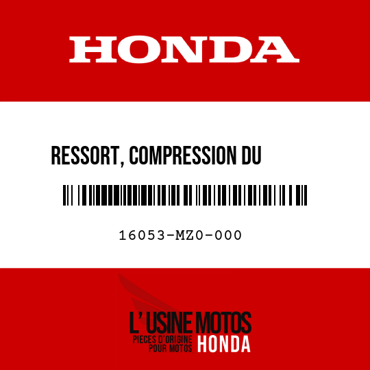 image de 16053-MZ0-000 RESSORT, COMPRESSION DU       PAPILLON