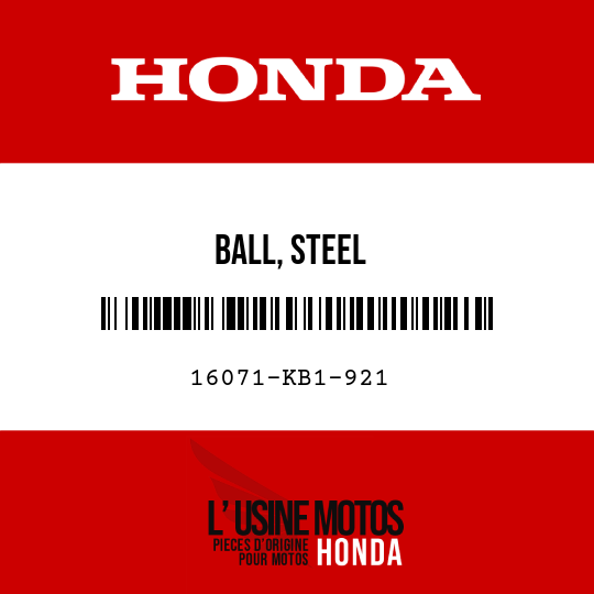 image de 16071-KB1-921 BALL, STEEL