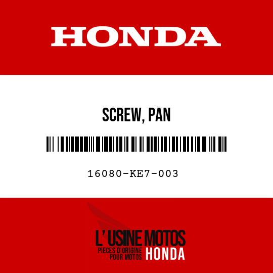 image de 16080-KE7-003 SCREW, PAN