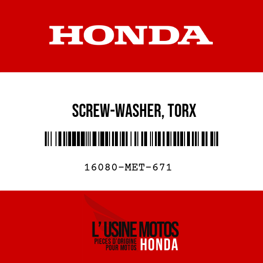 image de 16080-MET-671 SCREW-WASHER, TORX