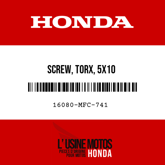 image de 16080-MFC-741 SCREW, TORX, 5X10