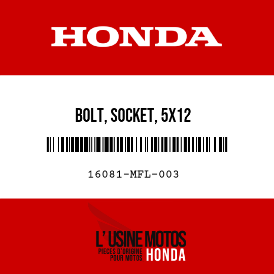 image de 16081-MFL-003 BOLT, SOCKET, 5X12
