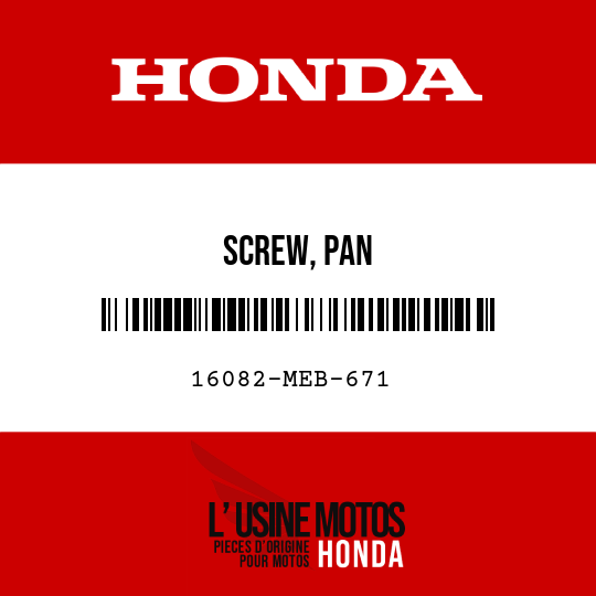image de 16082-MEB-671 SCREW, PAN