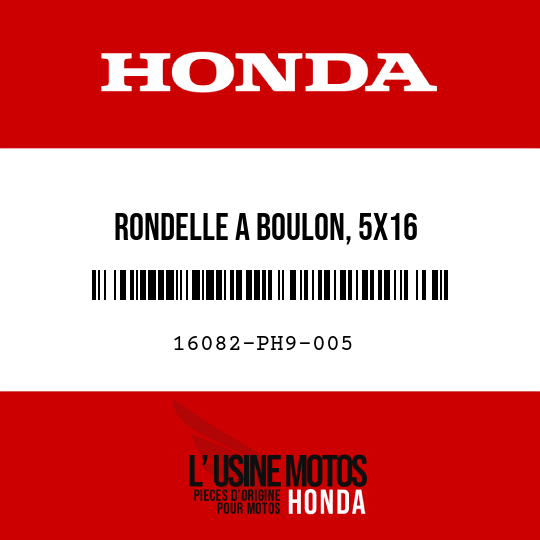 image de 16082-PH9-005 RONDELLE A BOULON, 5X16