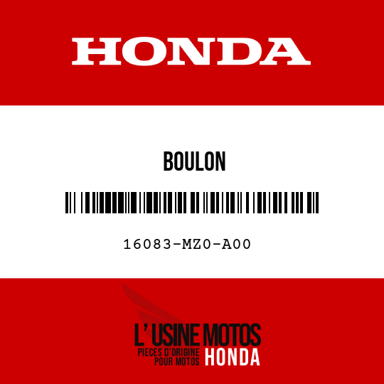 image de 16083-MZ0-A00 BOULON