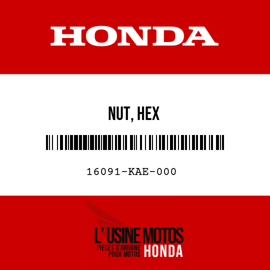 image de 16091-KAE-000 NUT, HEX