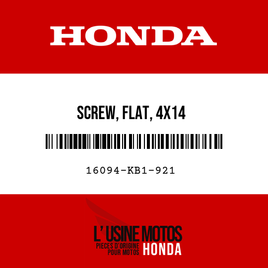 image de 16094-KB1-921 SCREW, FLAT, 4X14