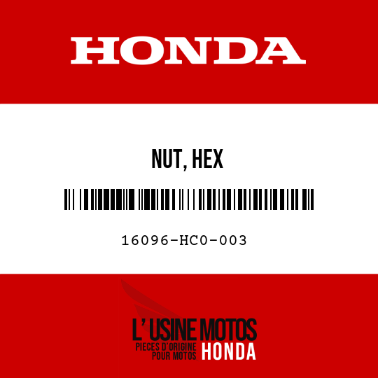 image de 16096-HC0-003 NUT, HEX