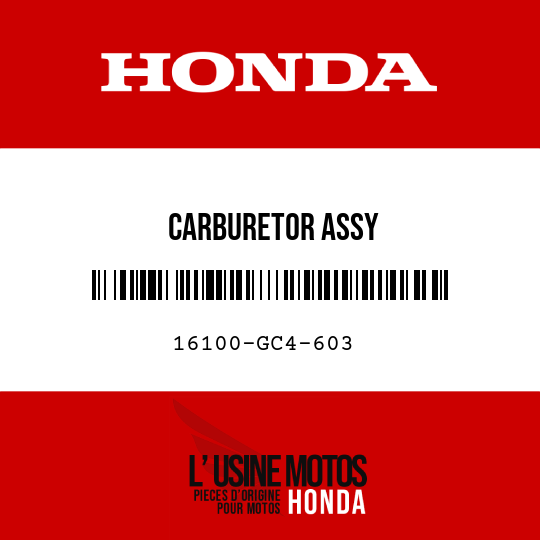 image de 16100-GC4-603 CARBURETOR ASSY