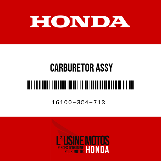 image de 16100-GC4-712 CARBURETOR ASSY