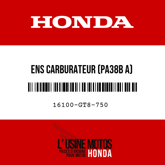 image de 16100-GT8-750 ENS CARBURATEUR (PA38B A)