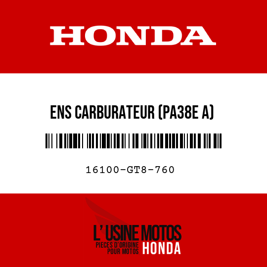 image de 16100-GT8-760 ENS CARBURATEUR (PA38E A)