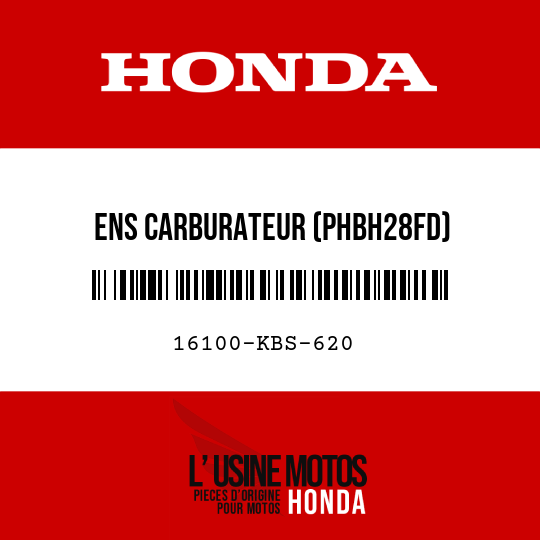 image de 16100-KBS-620 ENS CARBURATEUR (PHBH28FD)