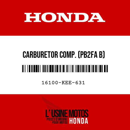 image de 16100-KEE-631 CARBURETOR COMP. (PB2FA B)