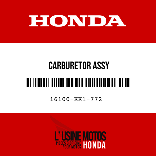 image de 16100-KK1-772 CARBURETOR ASSY