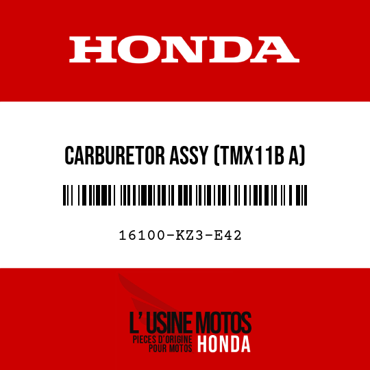 image de 16100-KZ3-E42 CARBURETOR ASSY (TMX11B A)