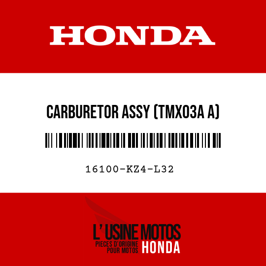 image de 16100-KZ4-L32 CARBURETOR ASSY (TMX03A A)