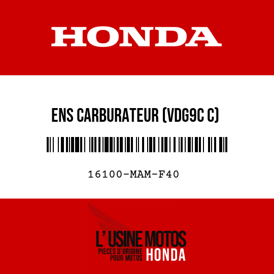 image de 16100-MAM-F40 ENS CARBURATEUR (VDG9C C)
