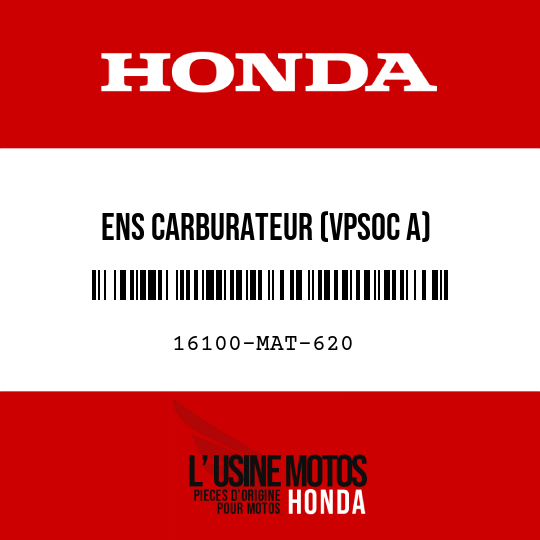 image de 16100-MAT-620 ENS CARBURATEUR (VPS0C A)