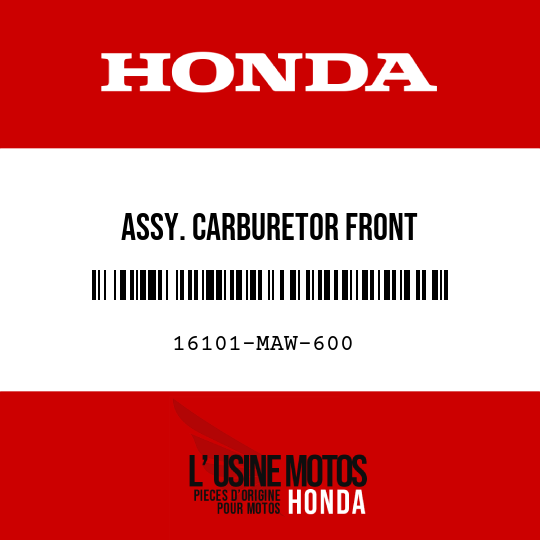 image de 16101-MAW-600 ASSY. CARBURETOR FRONT