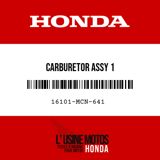 image de 16101-MCN-641 CARBURETOR ASSY 1