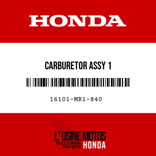 image de 16101-MR1-840 CARBURETOR ASSY 1