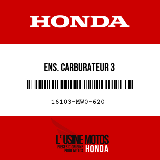 image de 16103-MW0-620 ENS. CARBURATEUR 3