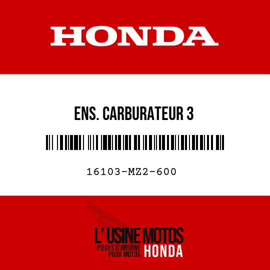 image de 16103-MZ2-600 ENS. CARBURATEUR 3