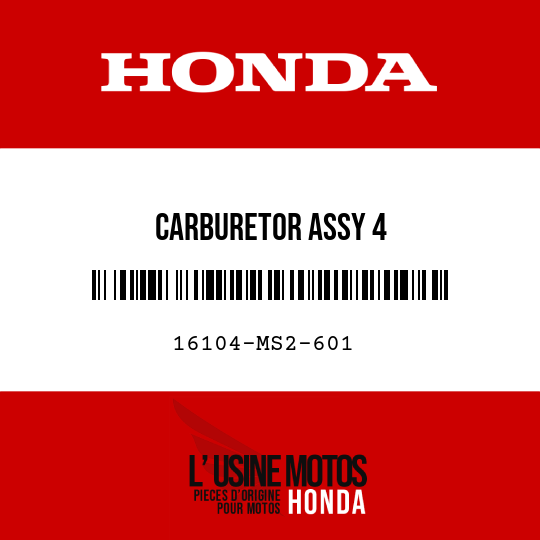 image de 16104-MS2-601 CARBURETOR ASSY 4