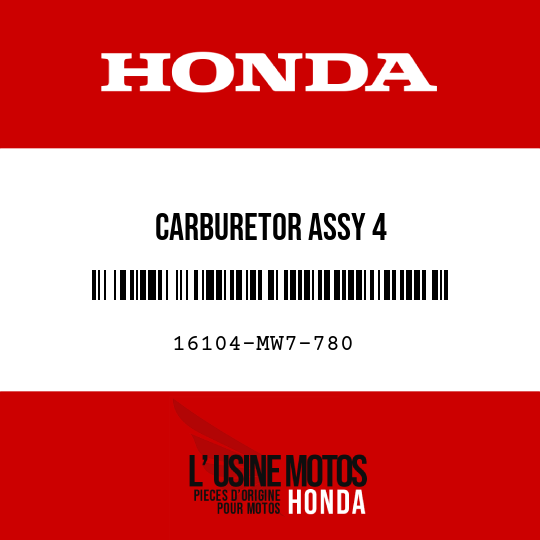 image de 16104-MW7-780 CARBURETOR ASSY 4