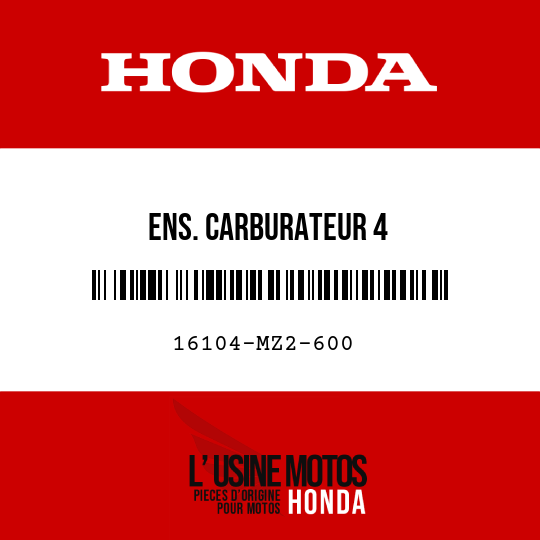 image de 16104-MZ2-600 ENS. CARBURATEUR 4