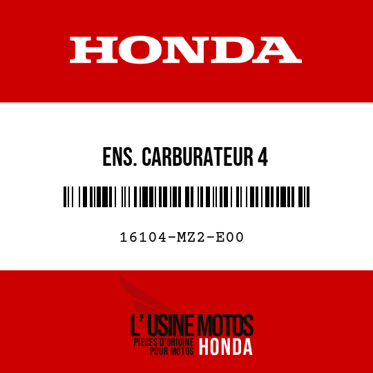 image de 16104-MZ2-E00 ENS. CARBURATEUR 4