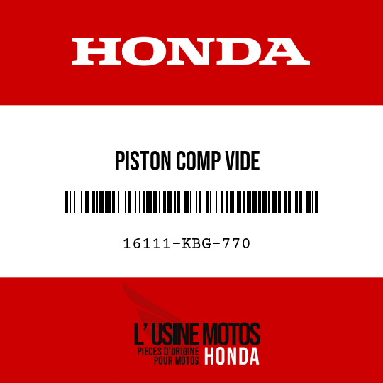image de 16111-KBG-770 PISTON COMP VIDE