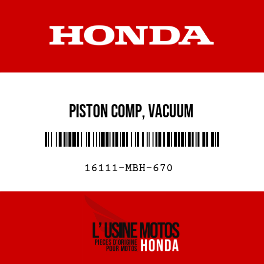 image de 16111-MBH-670 PISTON COMP, VACUUM