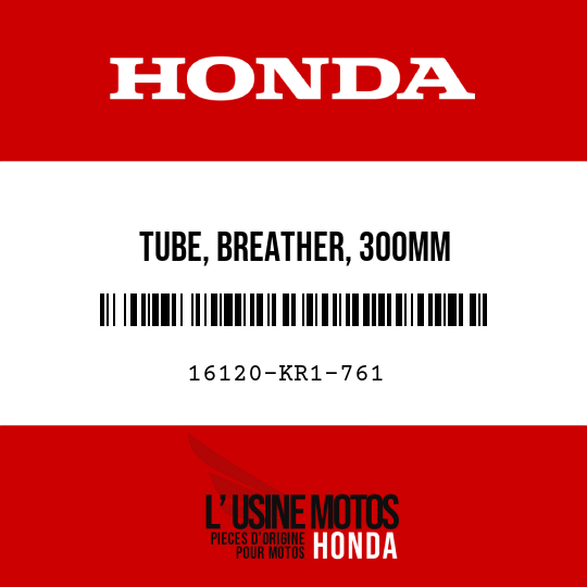 image de 16120-KR1-761 TUBE, BREATHER, 300MM