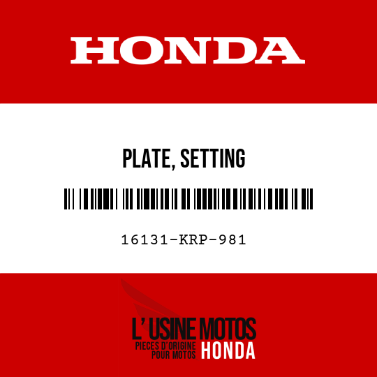 image de 16131-KRP-981 PLATE, SETTING