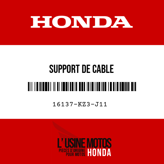 image de 16137-KZ3-J11 SUPPORT DE CABLE