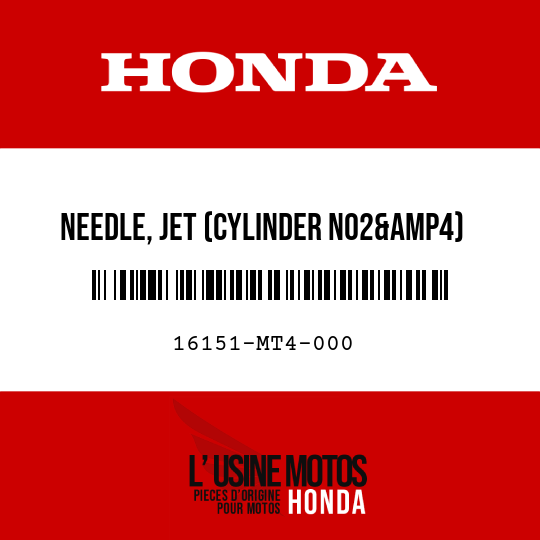 image de 16151-MT4-000 NEEDLE, JET (CYLINDER NO2&amp4)