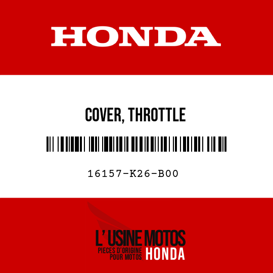 image de 16157-K26-B00 COVER, THROTTLE