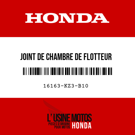 image de 16163-KZ3-B10 JOINT DE CHAMBRE DE FLOTTEUR