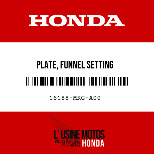 image de 16188-MKG-A00 PLATE, FUNNEL SETTING