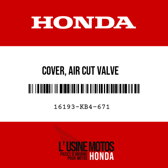 image de 16193-KB4-671 COVER, AIR CUT VALVE