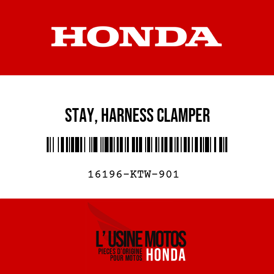 image de 16196-KTW-901 STAY, HARNESS CLAMPER