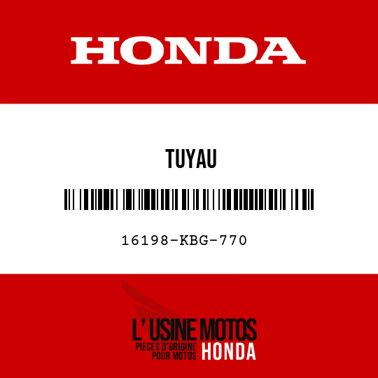 image de 16198-KBG-770 TUYAU
